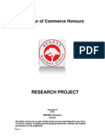 BCom Honours Research Project