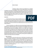 Discourse and Stylistics: Methods of Analysis: Prepared By: Prof. Roqayah D. Salong, MAELT, LPT