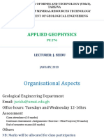 Applied Geophysics: Lecturer: J. Seidu