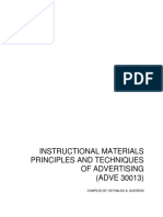 Instructional Materials Principles and Techniques of Advertising (ADVE 30013)