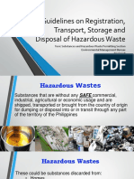 Guidelines On Transport, Storage and Disposal of HazWaste