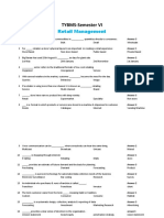 TYBMS-Semester VI: Retail Management