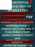 Traditional Approaches of Marketing