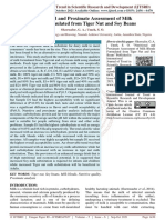 Nutritional and Proximate Assessment of Milk Blends Formulated From Tiger Nut and Soy Beans