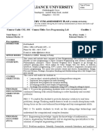 Alliance University: CSL 406 Course Title: Java Programming Lab