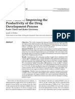 The Value of Improving The Productivity of The Drug Development Process