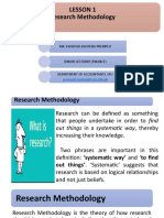 Lesson 1 Research Methodology: Mr. Kwadwo Boateng Prempeh