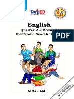 English: Quarter 2 - Module 2 Electronic Search Engine