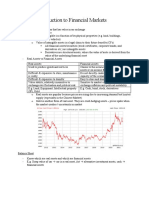 Week 1: Introduction To Financial Markets