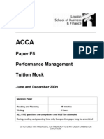 ACCA F5 Tuition Mock