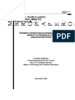 Students' Satisfaction in Distance Learning Modality in Technology and