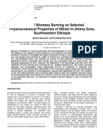 Impact of Biomass Burning On Selected Physicochemical Properties of Nitisol in Jimma Zone Southwestern Ethiopia