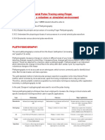 PY 5.16: Record Arterial Pulse Tracing Using Finger Plethysmography in A Volunteer or Simulated Environment