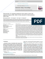 Characteristic of Composite Bioplastics From Tapioca Starch and Sugarcane Bagasse Fiber: Effect of Time Duration of Ultrasonication (Bath-Type)