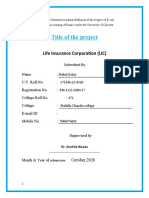 Title of The Project: Life Insurance Corporation (LIC)