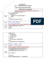 Class-Xii: Subject - Computer Science (083) Practical File Solution 2020-21 Objective & Solution 1