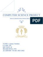 COMPUTER SCIENCE PROJECT (Lakshay)