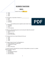 Business Taxation MCQ (2020)