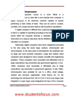 An Overview of Microprocessor