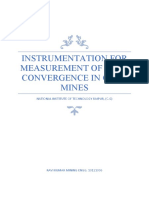 Instrumentation For Measurement of Roof Convergence in Coal Mines