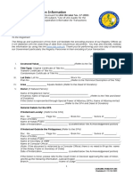 Mandatory Registration Information: Transaction