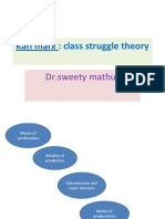 Karl Marx: Class Struggle Theory: DR - Sweety Mathur