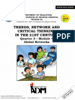 Trends, Network and Critical Thinking in The 21St Century: Quarter 3 - Module 4 Global Networks