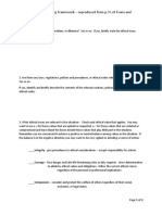 Ethical Decision - Making Framework - Reproduced From P.96 of Evans and Macmillan