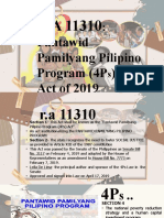 Pantawid Pamilyang Pilipino Program (4P) Act of 2019: Reporters