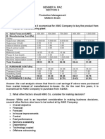 Production Management Midterm Exam