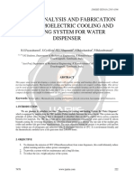 DESIGN ANALYSIS AND FABRICATION OF THERMOELECTRIC COOLING AND HEATING SYSTEM FOR WATER DISPENSER Ijariie7478