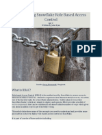 Introducing Snowflake Role Based Access Control