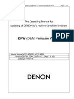 Denon AVR-4311CI Firmware Update Operating Manual