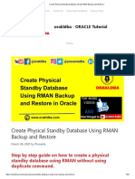 Create Physical Standby Database Using RMAN Backup and Restore