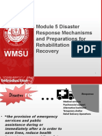 Module 5 Disaster Response Mechanisms and Preparations For Rehabilitation and Recovery