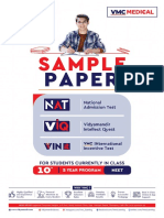 Sample Paper Medical 2 Year Class 10