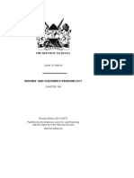 Widows' and Children'S Pensions Act: Laws of Kenya