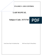 Lab Manual: Process Dynamics and Control