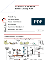 Cement Process in PT Holcim Indonesia Cilacap Plant