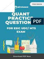 Quant Practice Questions: For Esic Udc/ Mts Exam