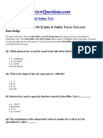 LibreOffice Calc MCQ PDF, Completly Free.