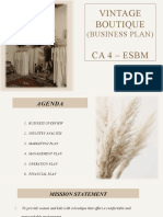 Vintage Boutique Ca 4 - Esbm: (Business Plan)