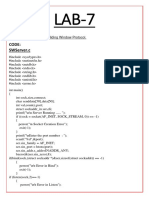 Aim: Code: Swserver.C: Implementation of Sliding Window Protocol