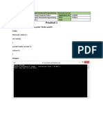 Practical 1: Aim: A) Write A Program To Print "Hello World". Code