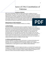 Salient Features of 1962 Constitution of Pakistan