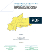 District Survey Report of Minor Minerals Other Than Sand Mining or River Bed Mining in West Khasi Hills