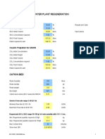 Resin Regeneration Calculation