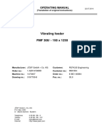 Vibrating Feeder FMF 300/ - 150 X 1230: Operating Manual