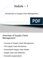 Module - 1 - Supply Chain Management