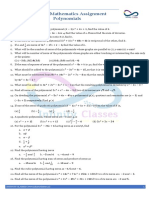 Class 10 Polynomials Assignment